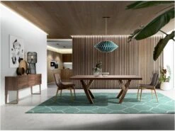 Chaise En Simili Cuir Et Bois Noyer 4043 ANGEL CERDA -Deco.fr Soldes Boutique chaise 14721651