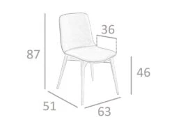 Chaise En Simili Cuir Et Bois Noyer 4043 ANGEL CERDA -Deco.fr Soldes Boutique chaise 14721653