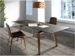 Chaise En Simili Cuir Et Bois Noyer 4043 ANGEL CERDA -Deco.fr Soldes Boutique chaise 14721661