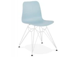 Chaise Design "Spider" 83cm Bleu & Blanc