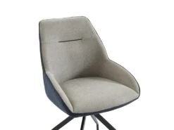 Chaise En Tissu, Velours Côtelé Et Métal - Beige Et Bleu - CHANILA 11 Chaise En Tissu, Velours Côtelé Et Métal - Beige Et Bleu - CHANILA -Deco.fr Soldes Boutique chaise 15683355