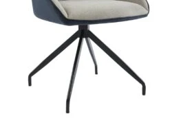 Lot De 2 Chaises En Tissu, Velours Côtelé Et Métal - Beige Et Bleu - CHANILA -Deco.fr Soldes Boutique chaise 15689861