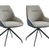 Lot De 2 Chaises En Tissu, Velours Côtelé Et Métal - Beige Et Bleu - CHANILA -Deco.fr Soldes Boutique chaise 15689897