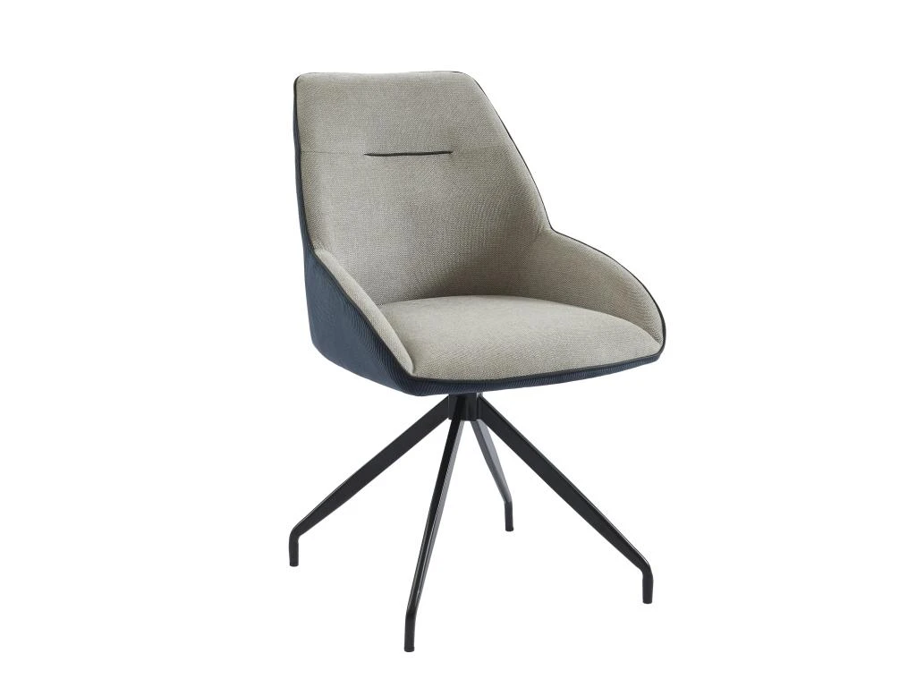 Lot De 6 Chaises En Tissu, Velours Côtelé Et Métal - Beige Et Bleu - CHANILA 4 Lot De 6 Chaises En Tissu, Velours Côtelé Et Métal - Beige Et Bleu - CHANILA – Image 4