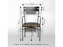 Chaise Avec Accoudoirs En Bois Coloré Ethnik (lot De 2) 7 Chaise Avec Accoudoirs En Bois Coloré Ethnik (lot De 2) -Deco.fr Soldes Boutique chaise 15716319