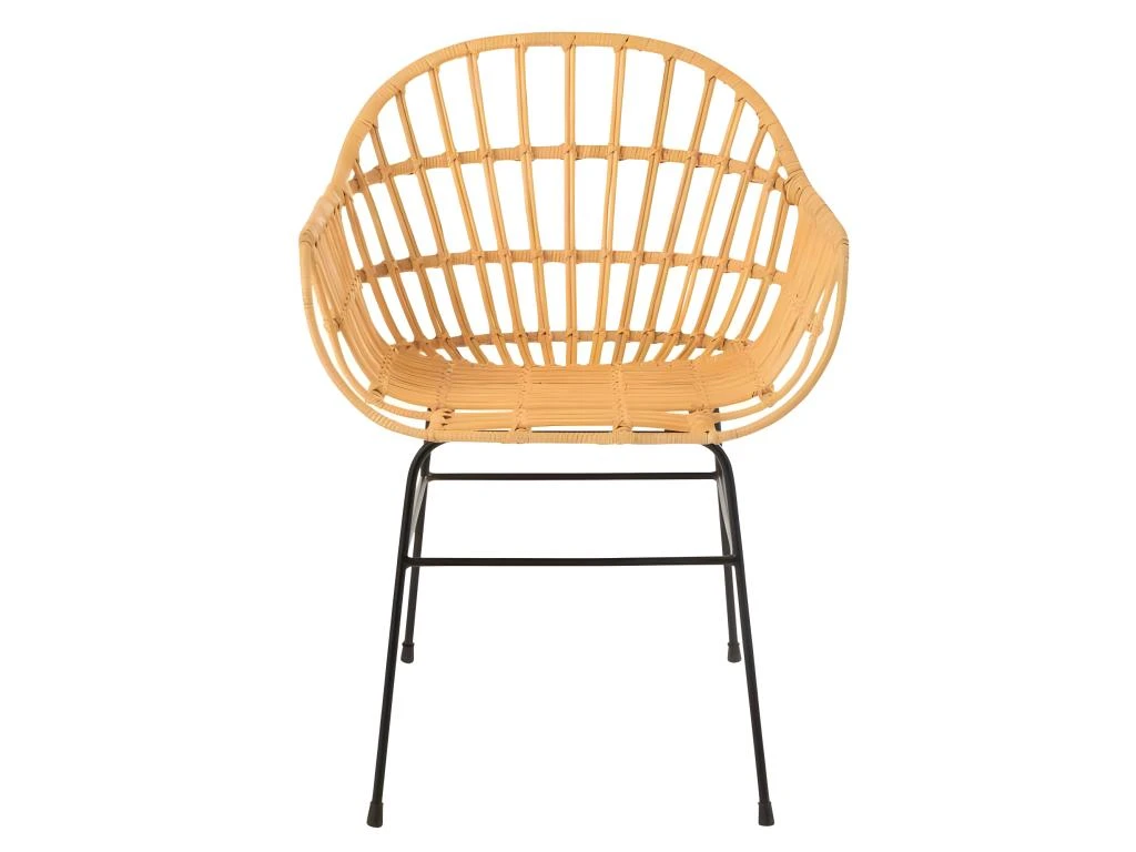 Chaise Design En Rotin "Keni" 80cm Naturel 2 Chaise Design En Rotin "Keni" 80cm Naturel – Image 2