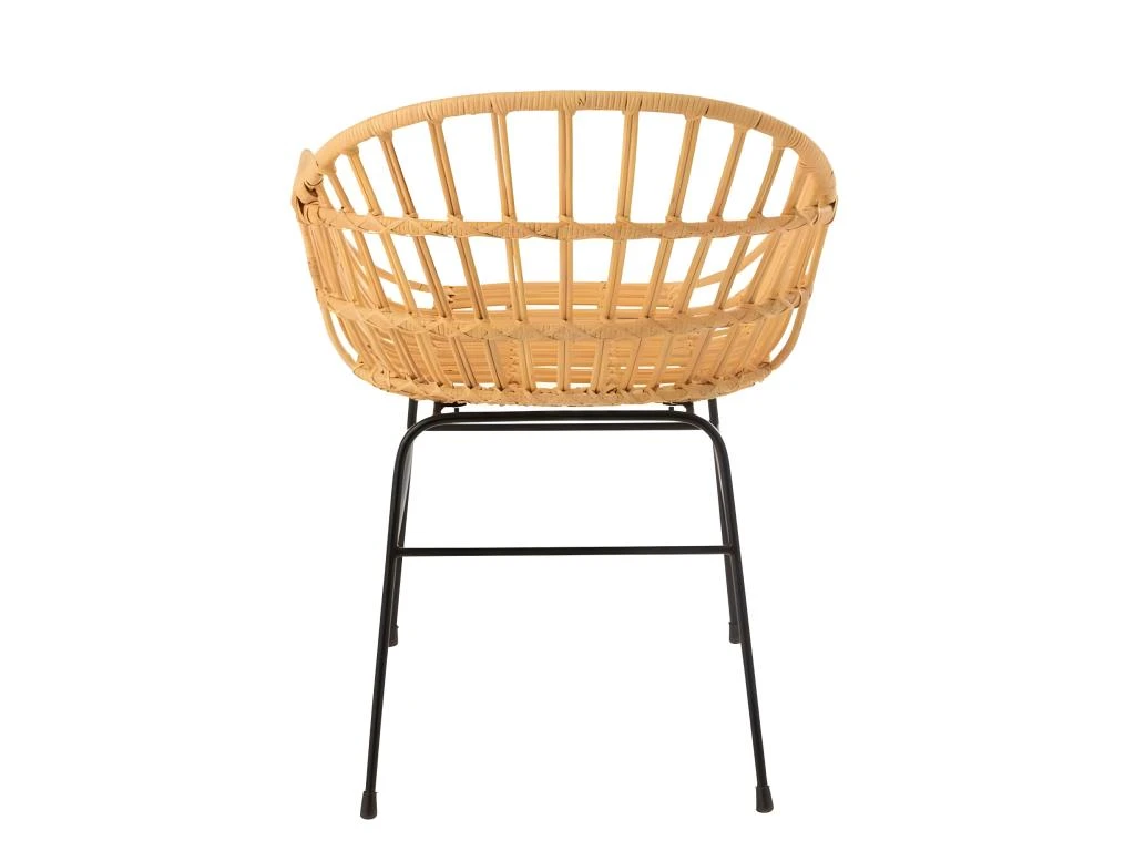 Chaise Design En Rotin "Keni" 80cm Naturel 4 Chaise Design En Rotin "Keni" 80cm Naturel – Image 4