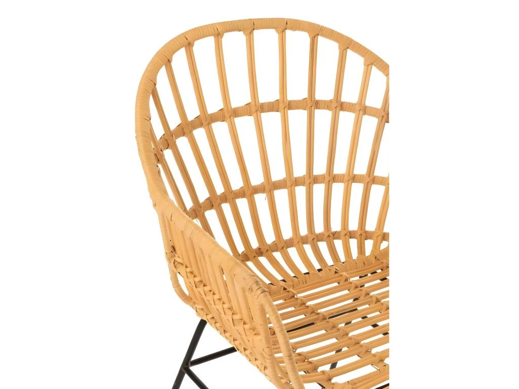 Chaise Design En Rotin "Keni" 80cm Naturel 5 Chaise Design En Rotin "Keni" 80cm Naturel – Image 5