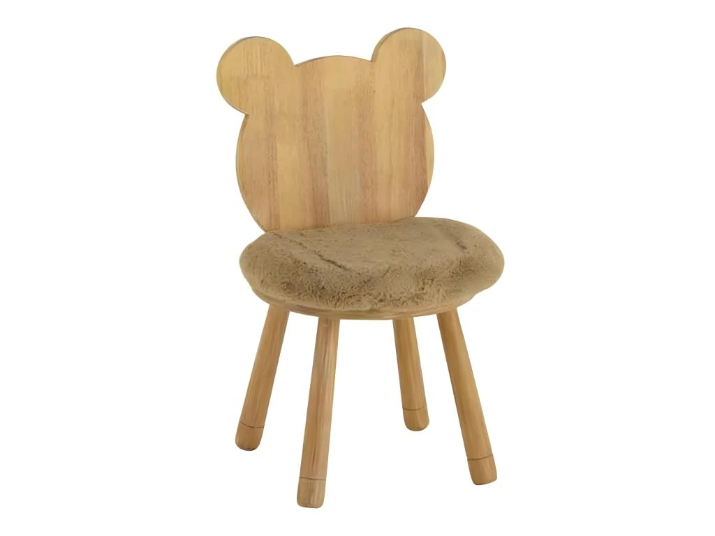Chaise Pour Enfant En Bois "Ours" 61cm Naturel