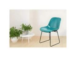 Lot De 2 Chaises Design "Cora" 81cm Bleu Pétrole -Deco.fr Soldes Boutique chaise 15742819