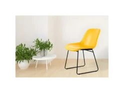 Lot De 2 Chaises Design "Cora" 81cm Jaune 6 Lot De 2 Chaises Design "Cora" 81cm Jaune -Deco.fr Soldes Boutique chaise 15742863