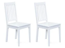 Lot De 2 Chaises Design Bois "Takao" 95cm Blanc