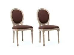 Lot De 2 Chaises Médaillon "Midfield" 94cm Marron