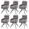 6x Chaises De Salle à Manger Fauteuil Lounge Avec Accoudoir Confortable Rotative En Tissu Gris Clair 04_0000860 14 6x Chaises De Salle à Manger Fauteuil Lounge Avec Accoudoir Confortable Rotative En Tissu Gris Clair 04_0000860 -Deco.fr Soldes Boutique chaise 15778083