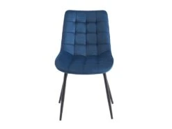 Lot De 6 Chaises Matelassées - Velours Et Métal Noir - Bleu Nuit - OLLUA 10 Lot De 6 Chaises Matelassées - Velours Et Métal Noir - Bleu Nuit - OLLUA -Deco.fr Soldes Boutique chaise 15854211