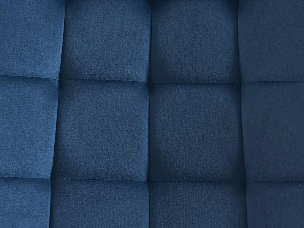 Lot De 6 Chaises Matelassées - Velours Et Métal Noir - Bleu Nuit - OLLUA 8 Lot De 6 Chaises Matelassées - Velours Et Métal Noir - Bleu Nuit - OLLUA – Image 8