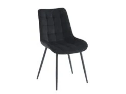 Lot De 6 Chaises Matelassées - Velours Et Métal Noir - Noir - OLLUA 11 Lot De 6 Chaises Matelassées - Velours Et Métal Noir - Noir - OLLUA -Deco.fr Soldes Boutique chaise 15854313