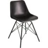Chaise Loft Cuir Metal Noir Benarkin -Deco.fr Soldes Boutique chaise 15866069