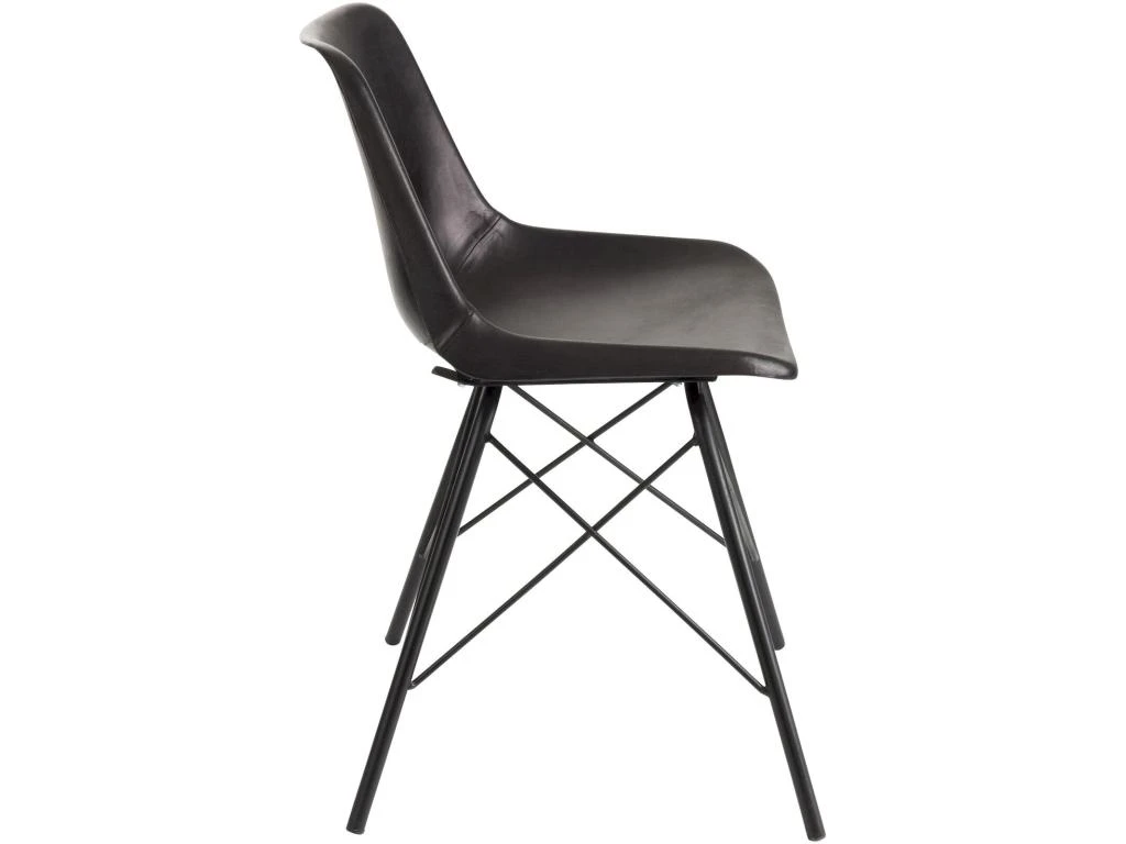 Chaise Loft Cuir Metal Noir Benarkin 6 Chaise Loft Cuir Metal Noir Benarkin – Image 6