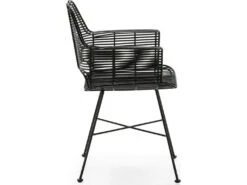 Chaise Osier/Métal Noir -Deco.fr Soldes Boutique chaise 15870465