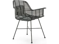 Chaise Osier/Métal Noir -Deco.fr Soldes Boutique chaise 15870467