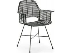 Chaise Osier/Métal Noir -Deco.fr Soldes Boutique chaise 15870469