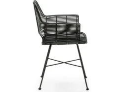 Chaise Osier/Métal Noir -Deco.fr Soldes Boutique chaise 15870473