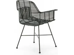 Chaise Osier/Métal Noir -Deco.fr Soldes Boutique chaise 15870475