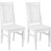 Lot De 2 Chaises GUERANDE - Pin Blanc -Deco.fr Soldes Boutique chaise 15892983
