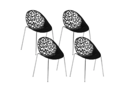 Ensemble De 4 Chaises Noires MUMFORD