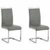 Lot De 2 Chaises De Salle à Manger En Cuir PU Gris GREEDIN -Deco.fr Soldes Boutique chaise 16688283