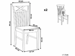 Lot De 2 Chaises Noires Et Marron HOUSTON -Deco.fr Soldes Boutique chaise 16688817