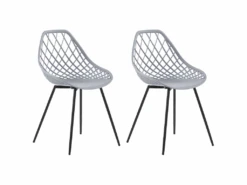 Lot De 2 Chaises De Salle à Manger Gris Clair CANTON