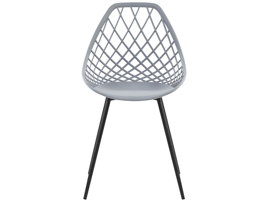 Lot De 2 Chaises De Salle à Manger Gris Clair CANTON 4 Lot De 2 Chaises De Salle à Manger Gris Clair CANTON – Image 4