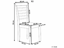 Lot De 2 Chaises De Salle à Manger Bois Clair Et Blanches BATTERSBY -Deco.fr Soldes Boutique chaise 16703293