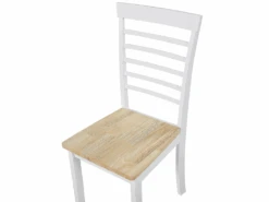 Lot De 2 Chaises De Salle à Manger Bois Clair Et Blanches BATTERSBY -Deco.fr Soldes Boutique chaise 16703299