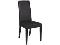 Lot De 2 Chaises TACOMA - Simili Noir & Pieds Noirs -Deco.fr Soldes Boutique chaise 171566