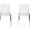 Lot De 2 Chaises Empilables DIADEME - Polycarbonate Plein - Cristal -Deco.fr Soldes Boutique chaise 175192