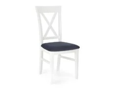 Lot De 2 Chaises En Tissu - Blanc/Bleu Navy -Deco.fr Soldes Boutique chaise 17567745