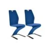 Lot De 2 Chaises Design En Velours - Bleu -Deco.fr Soldes Boutique chaise 17568403