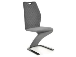 Lot De 2 Chaises Design En Velours - Gris -Deco.fr Soldes Boutique chaise 17568543