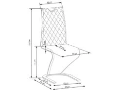 Lot De 2 Chaises Design En Velours - Gris -Deco.fr Soldes Boutique chaise 17568557