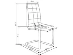 Lot De 2 Chaises AUDE En Cuir Synthétique - Noir -Deco.fr Soldes Boutique chaise 17568609