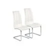 Lot De 2 Chaises AUDE En Cuir Synthétique - Blanc -Deco.fr Soldes Boutique chaise 17568619