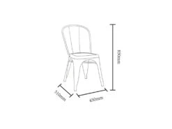 Quatuor De Chaises Métal Blanc - VASSIA -Deco.fr Soldes Boutique chaise 17622629