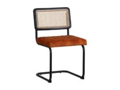 Duo De Chaises Métal/Rotin/Orange - MARIETTE 8 Duo De Chaises Métal/Rotin/Orange - MARIETTE -Deco.fr Soldes Boutique chaise 17626411