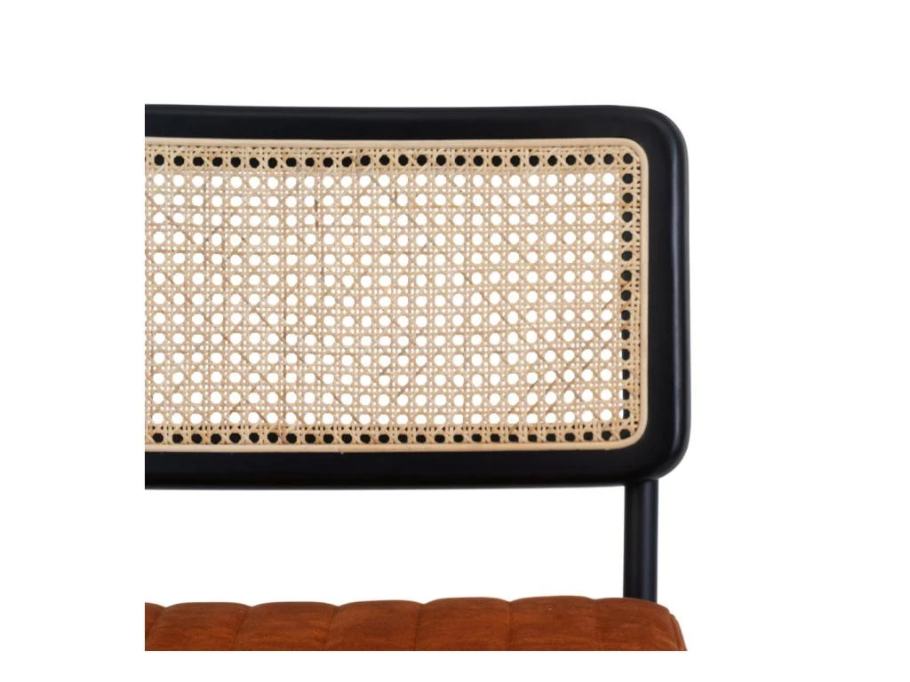 Duo De Chaises Métal/Rotin/Orange - MARIETTE 6 Duo De Chaises Métal/Rotin/Orange - MARIETTE – Image 6