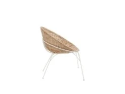 Chaise Rotin Naturel/Métal Blanc - HAROLD -Deco.fr Soldes Boutique chaise 17628399