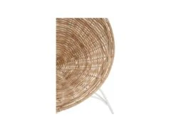 Chaise Rotin Naturel/Métal Blanc - HAROLD -Deco.fr Soldes Boutique chaise 17628403