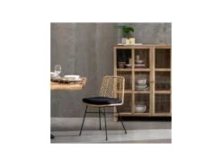 Chaise Rotin Naturel/Métal - FRANCINE